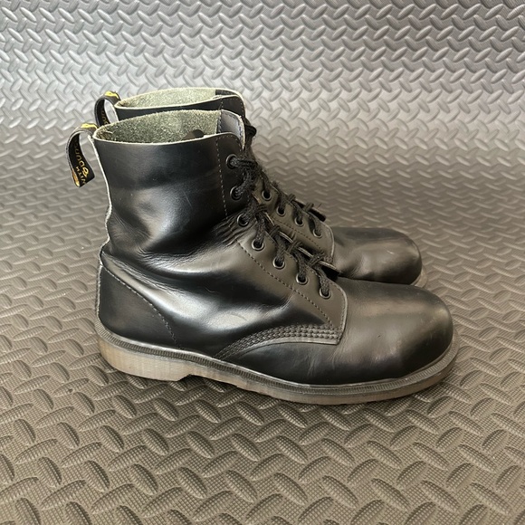 Vintage Dr. Martens Steel Toe Boots UK 9 US 10 Made in England Satra P942 1997 - Picture 2 of 10